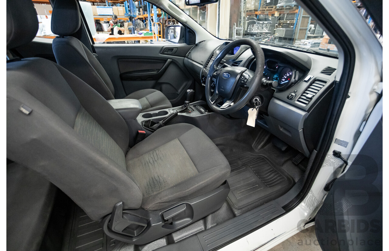 4/2014 Ford Ranger XL HI-RIDER (4x2) RWD PX Super Cab Cool White Turbo Diesel 2.2L