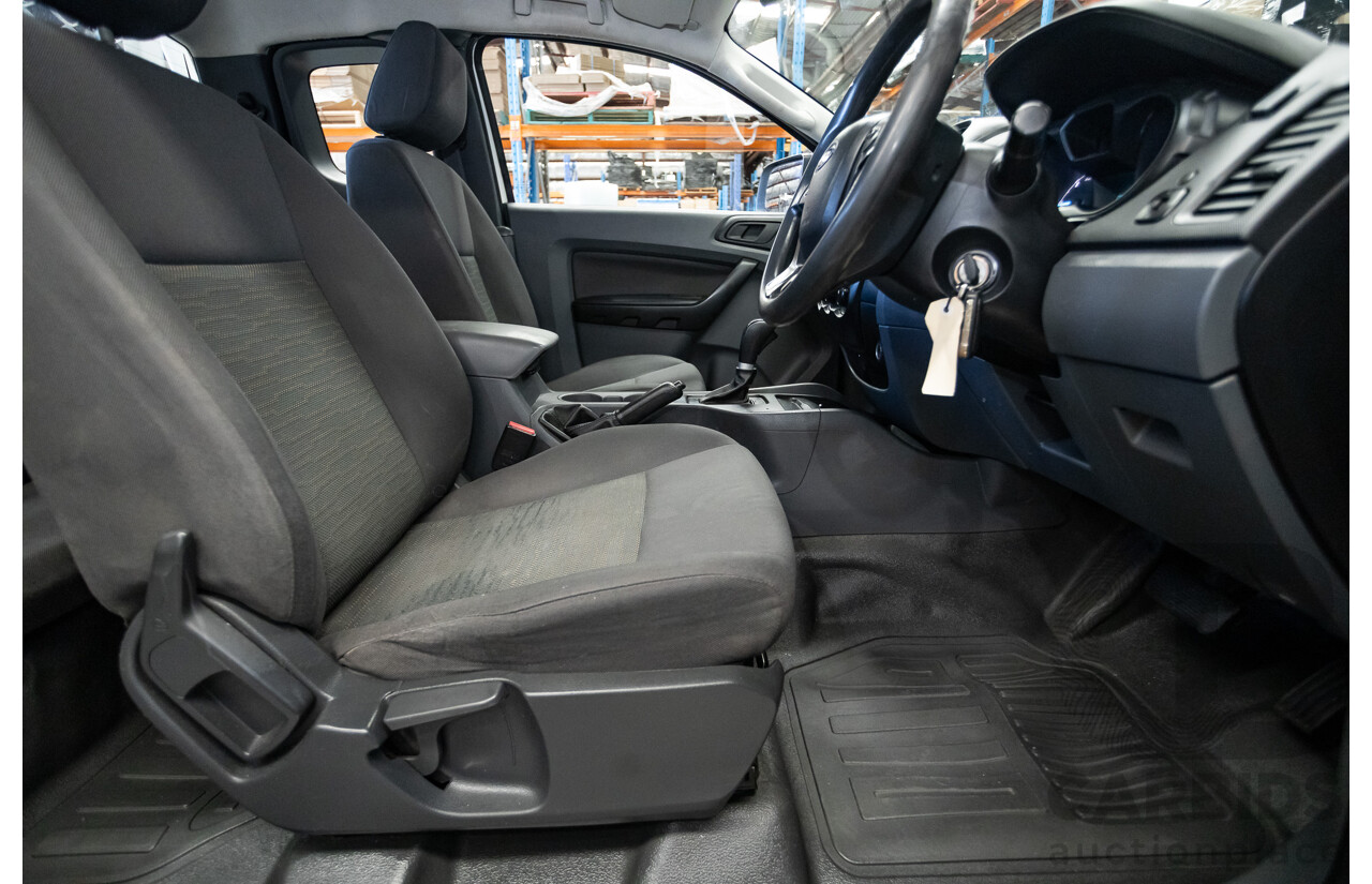 4/2014 Ford Ranger XL HI-RIDER (4x2) RWD PX Super Cab Cool White Turbo Diesel 2.2L