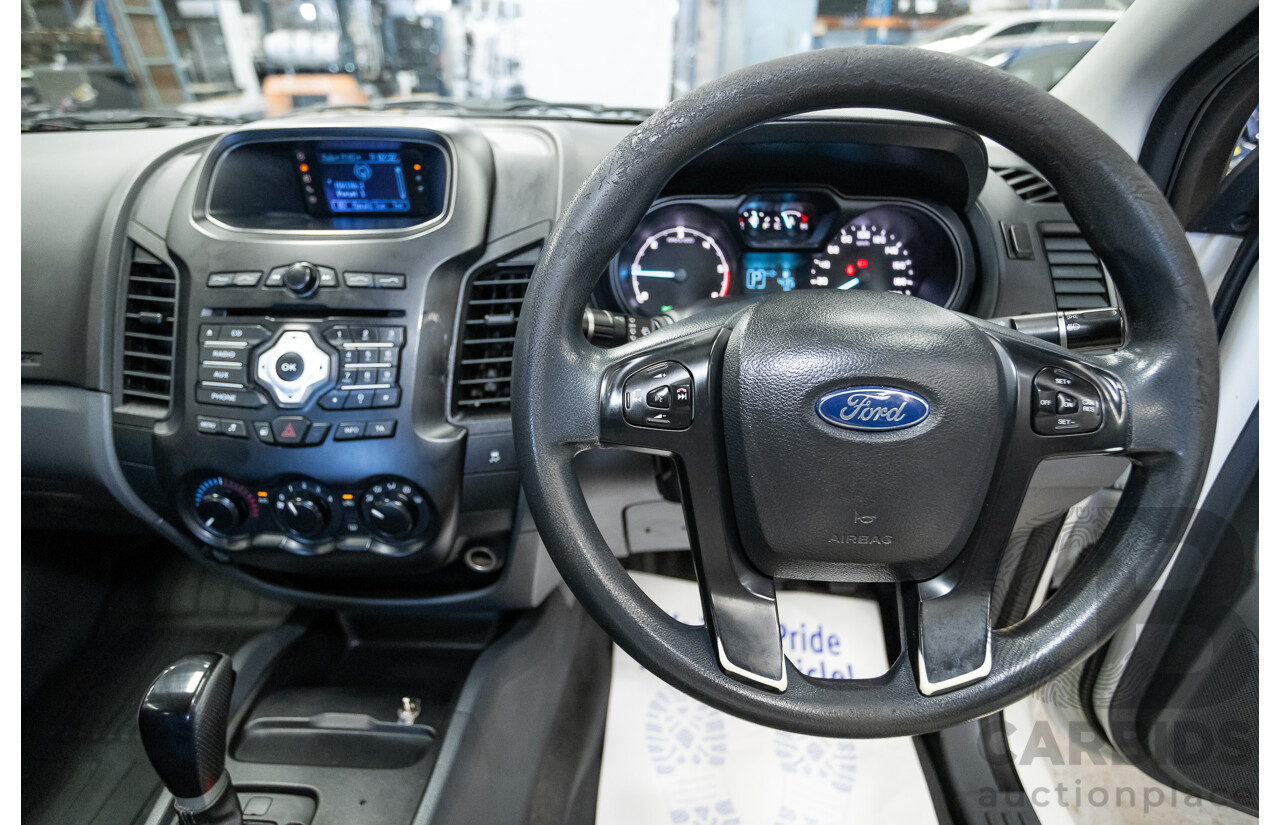 4/2014 Ford Ranger XL HI-RIDER (4x2) RWD PX Super Cab Cool White Turbo Diesel 2.2L