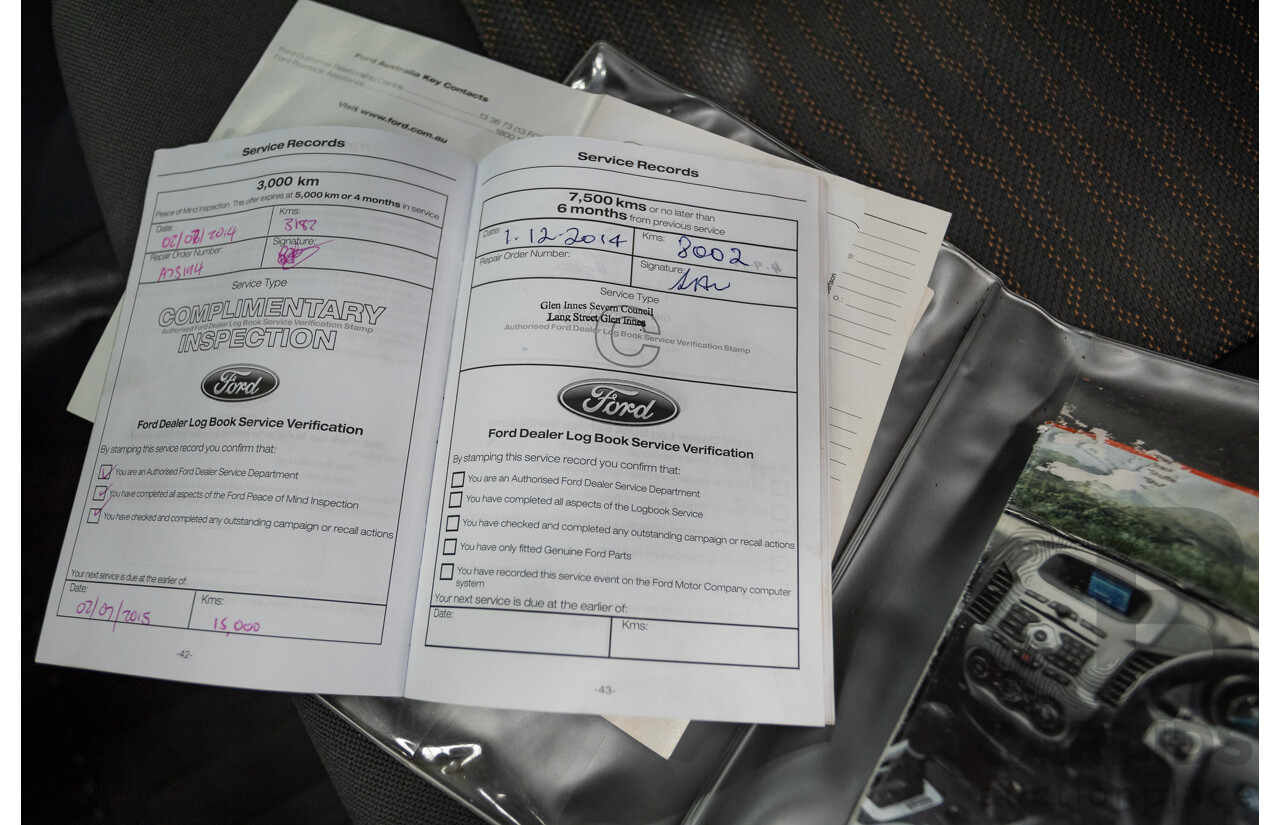 4/2014 Ford Ranger XL HI-RIDER (4x2) RWD PX Super Cab Cool White Turbo Diesel 2.2L