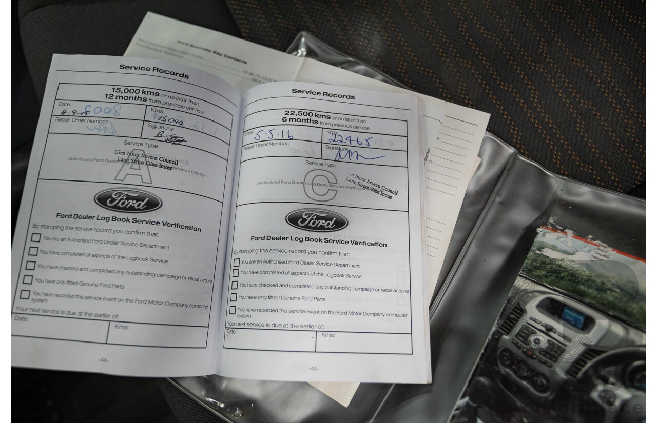 4/2014 Ford Ranger XL HI-RIDER (4x2) RWD PX Super Cab Cool White Turbo Diesel 2.2L