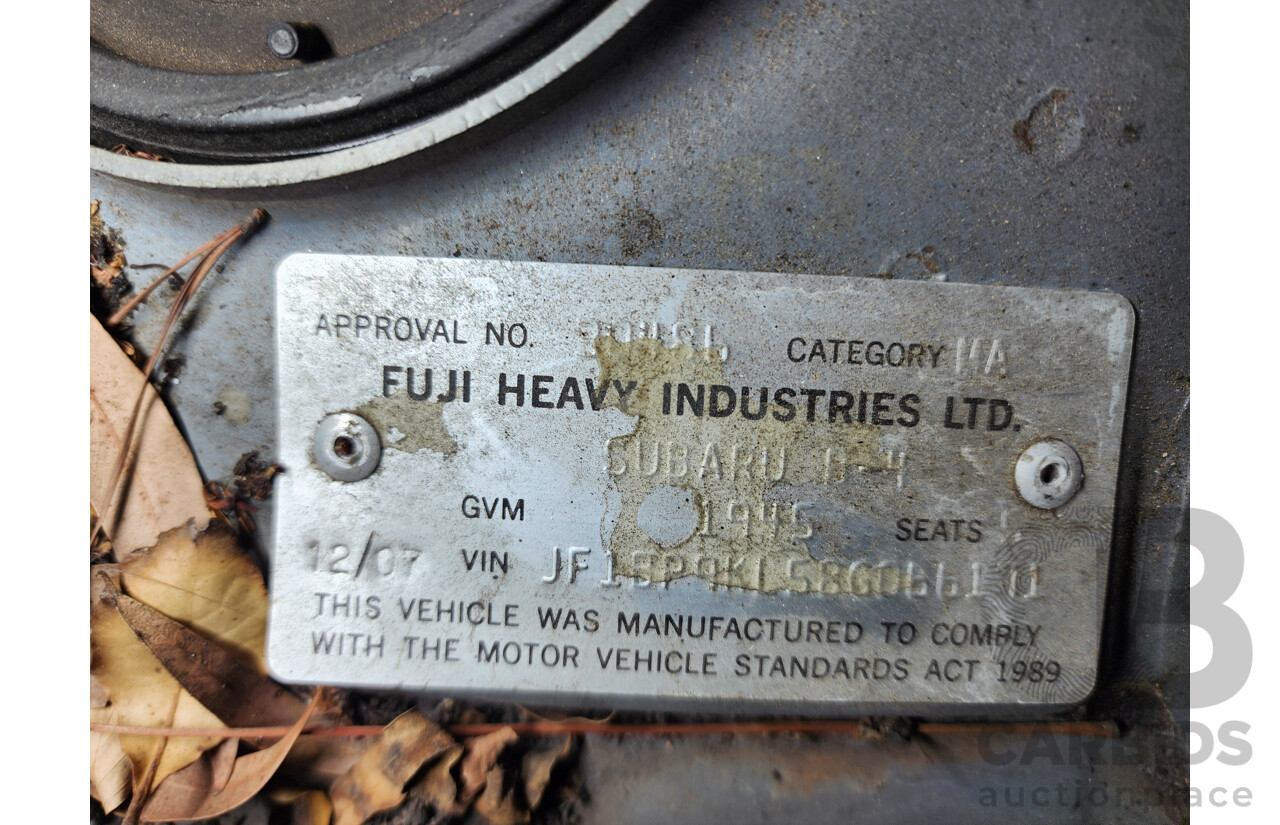 12/2007 Subaru Liberty 2.5i MY07 4d Wagon Gold 2.5L