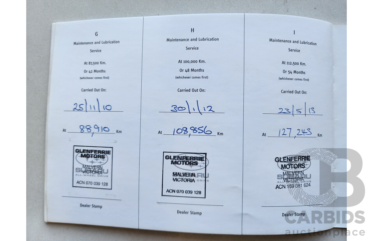 12/2007 Subaru Liberty 2.5i MY07 4d Wagon Gold 2.5L