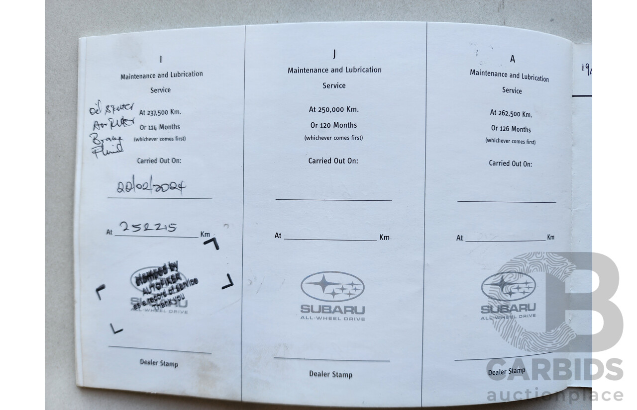 12/2007 Subaru Liberty 2.5i MY07 4d Wagon Gold 2.5L