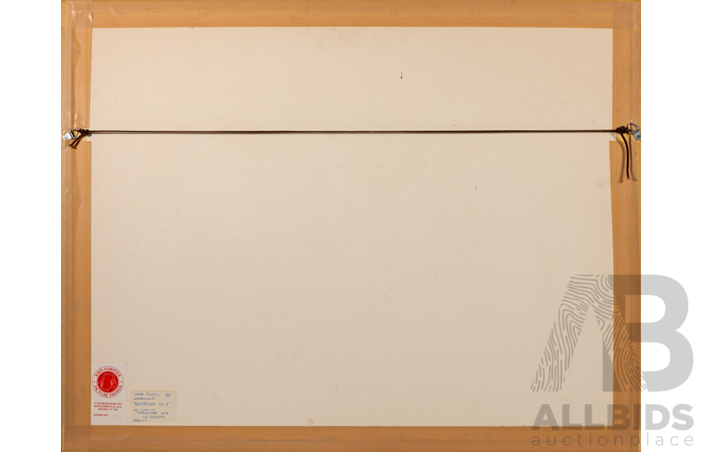 Laura Phillips, (20th Century, Australian), Nasturtiums No 7 (1990),  Lovely Original Watercolour, 66 x 84 cm (frame)