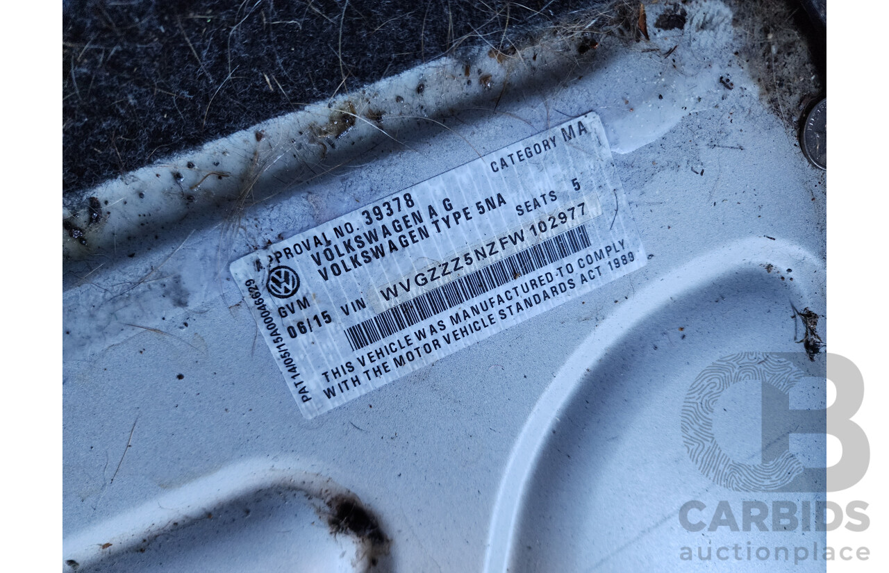 6/2015 Volkswagen Tiguan 118 TSI (4x2) 5NC MY15 4d Wagon White 1.4L