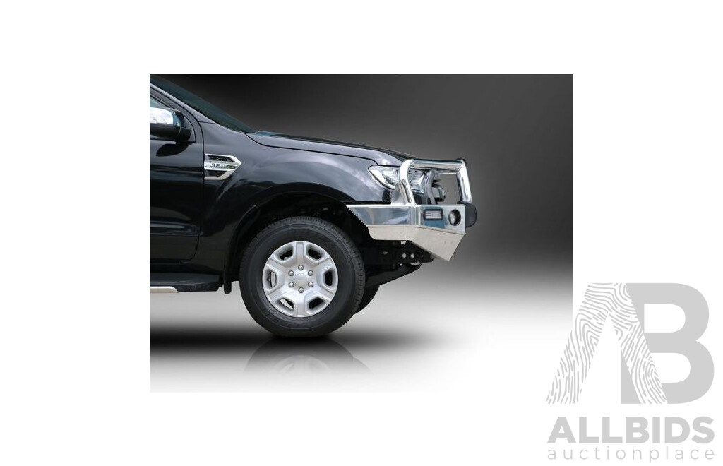 ECB Silver Hammertone Bullbar with Bumper Lights EAF167SYZ to Ford Ranger PX MKII 2WD Highrise 07/15-08/18 - ORP $3,675.00