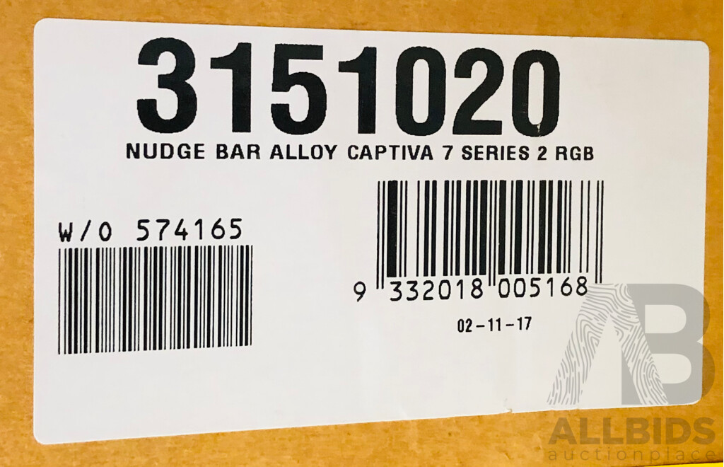 ARB Alloy Nudgebar Polished Silver, 3151020, to Suit Holden Captiva 7, Series 2 ORP $990.00