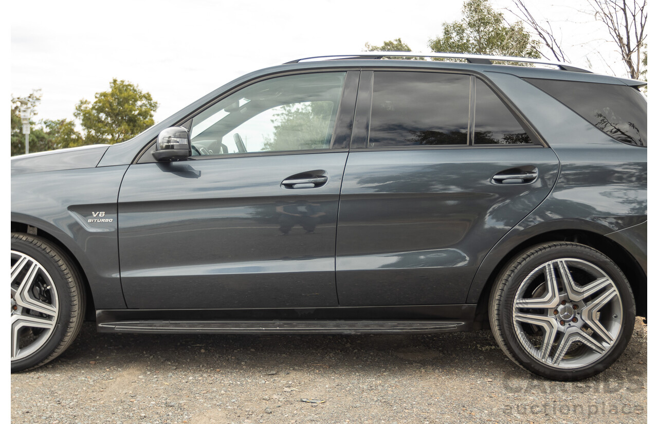 1/2013 Mercedes Benz ML63 AMG (4x4) W166 4d Wagon Tenorite Grey Metallic Twin Turbo V8 5.5L