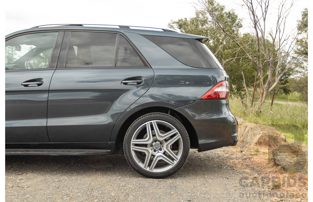 1/2013 Mercedes Benz ML63 AMG (4x4) W166 4d Wagon Tenorite Grey Metallic Twin Turbo V8 5.5L
