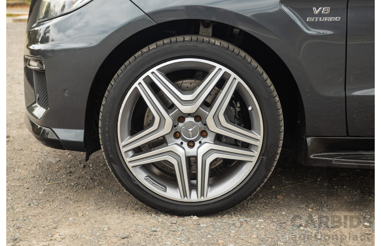 1/2013 Mercedes Benz ML63 AMG (4x4) W166 4d Wagon Tenorite Grey Metallic Twin Turbo V8 5.5L