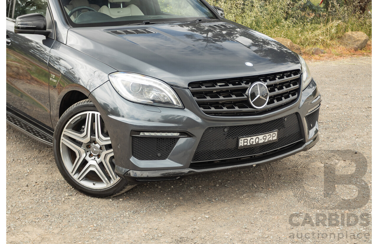 1/2013 Mercedes Benz ML63 AMG (4x4) W166 4d Wagon Tenorite Grey Metallic Twin Turbo V8 5.5L