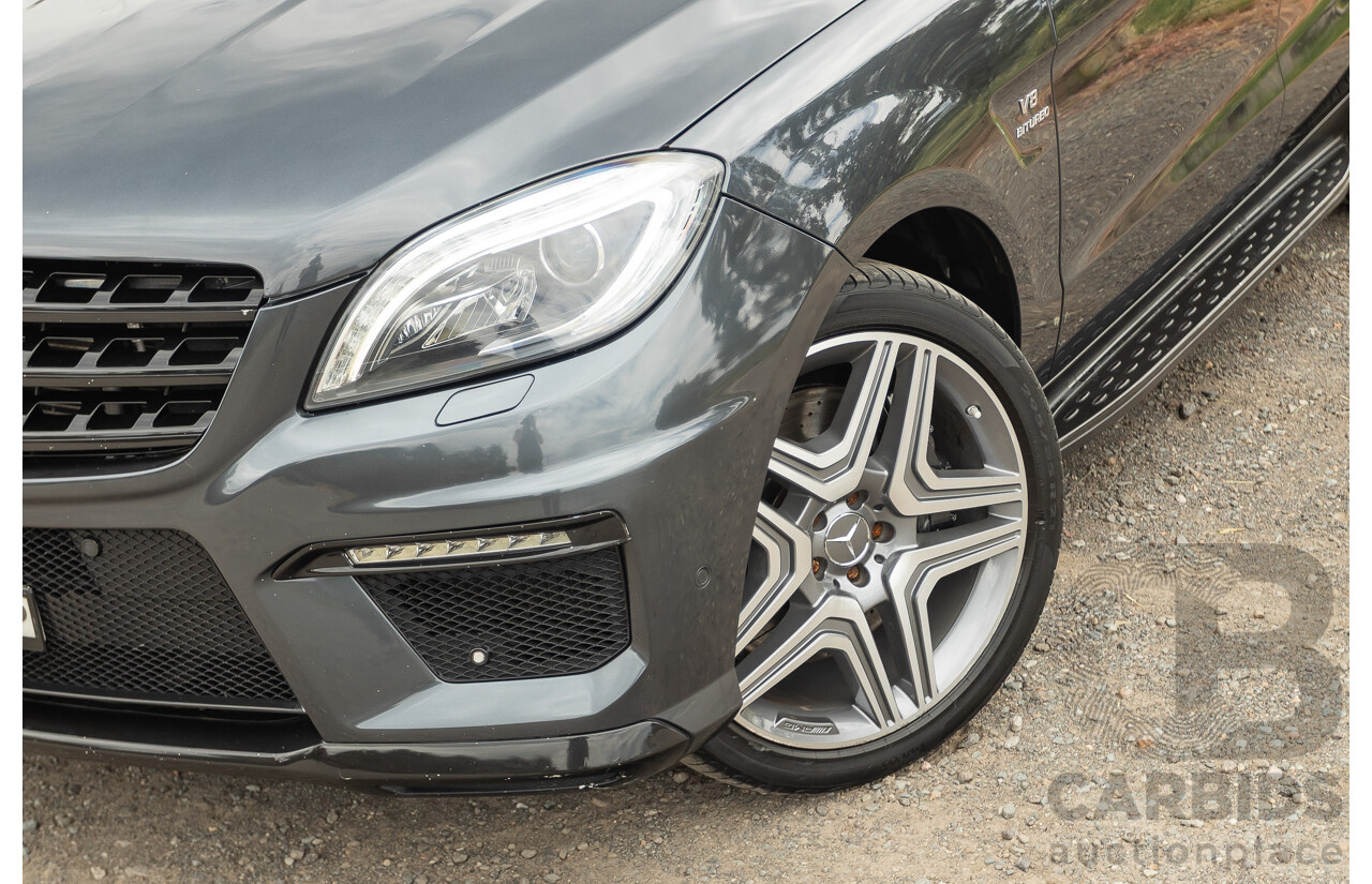 1/2013 Mercedes Benz ML63 AMG (4x4) W166 4d Wagon Tenorite Grey Metallic Twin Turbo V8 5.5L