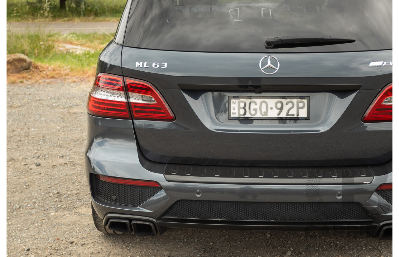 1/2013 Mercedes Benz ML63 AMG (4x4) W166 4d Wagon Tenorite Grey Metallic Twin Turbo V8 5.5L