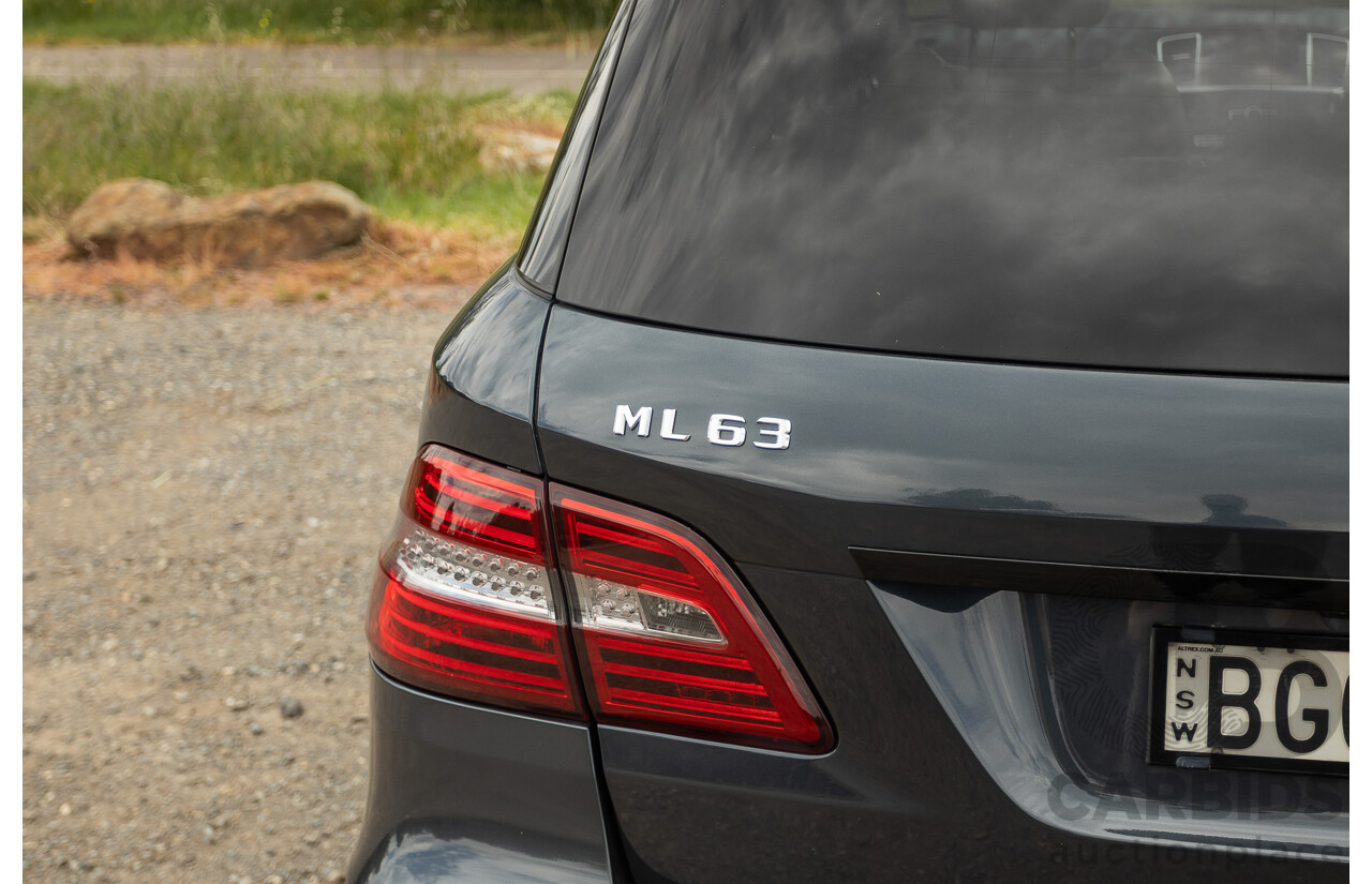 1/2013 Mercedes Benz ML63 AMG (4x4) W166 4d Wagon Tenorite Grey Metallic Twin Turbo V8 5.5L