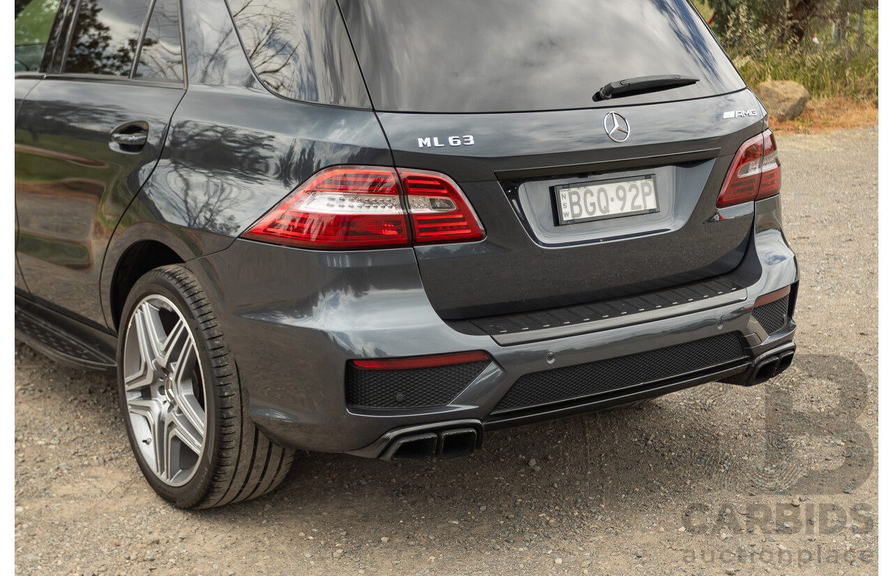 1/2013 Mercedes Benz ML63 AMG (4x4) W166 4d Wagon Tenorite Grey Metallic Twin Turbo V8 5.5L