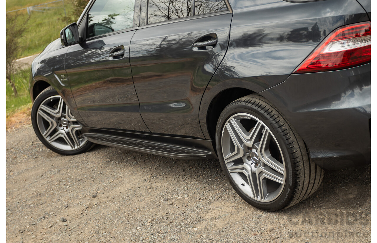 1/2013 Mercedes Benz ML63 AMG (4x4) W166 4d Wagon Tenorite Grey Metallic Twin Turbo V8 5.5L