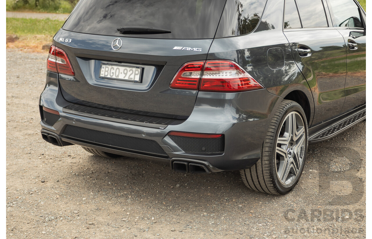 1/2013 Mercedes Benz ML63 AMG (4x4) W166 4d Wagon Tenorite Grey Metallic Twin Turbo V8 5.5L