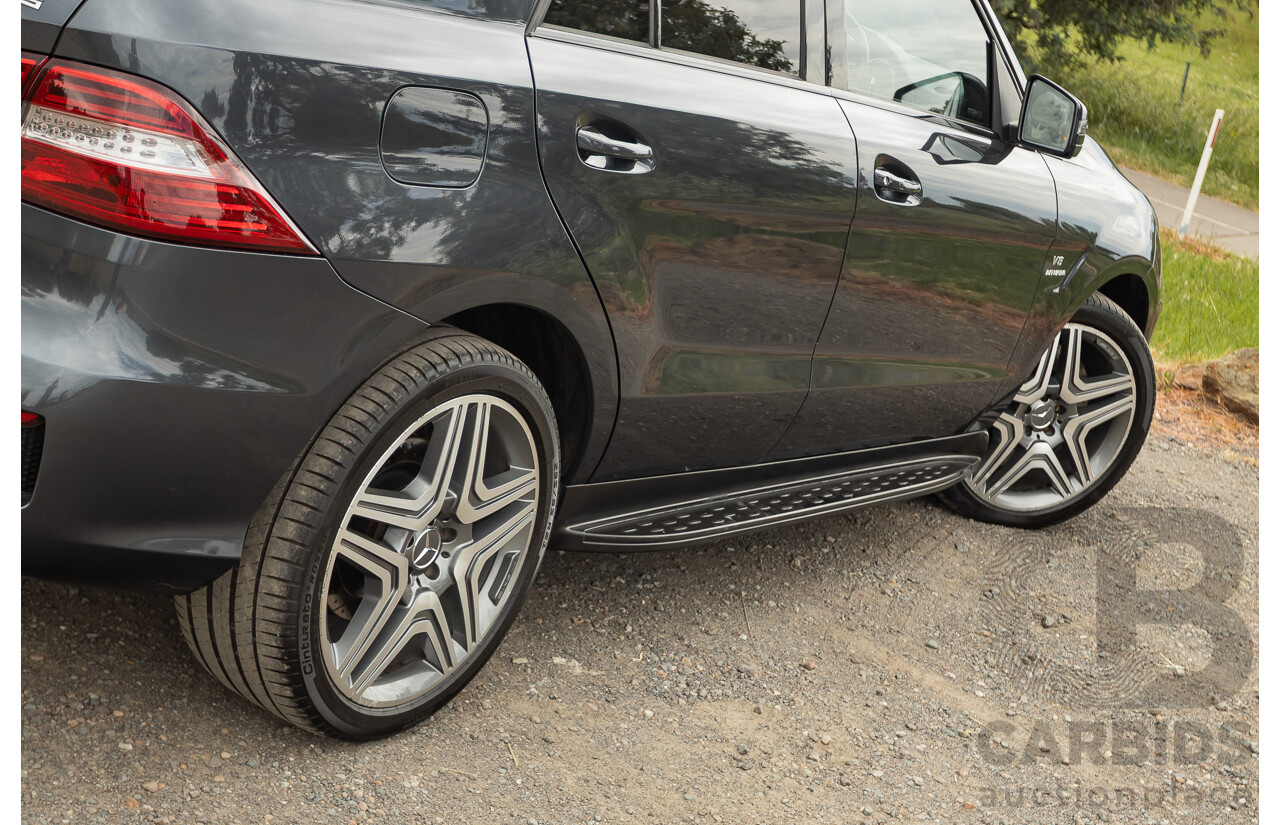 1/2013 Mercedes Benz ML63 AMG (4x4) W166 4d Wagon Tenorite Grey Metallic Twin Turbo V8 5.5L