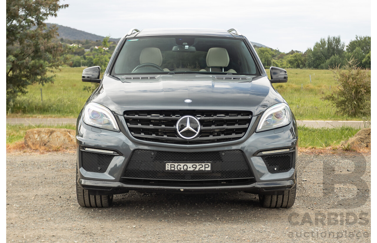 1/2013 Mercedes Benz ML63 AMG (4x4) W166 4d Wagon Tenorite Grey Metallic Twin Turbo V8 5.5L