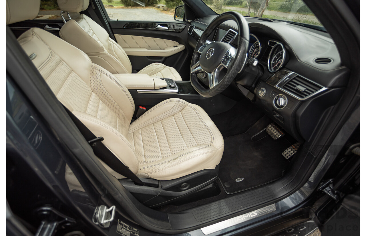 1/2013 Mercedes Benz ML63 AMG (4x4) W166 4d Wagon Tenorite Grey Metallic Twin Turbo V8 5.5L