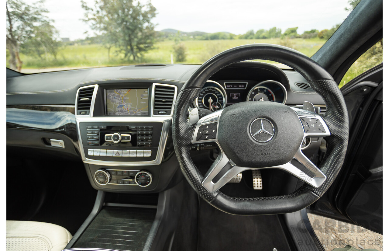 1/2013 Mercedes Benz ML63 AMG (4x4) W166 4d Wagon Tenorite Grey Metallic Twin Turbo V8 5.5L