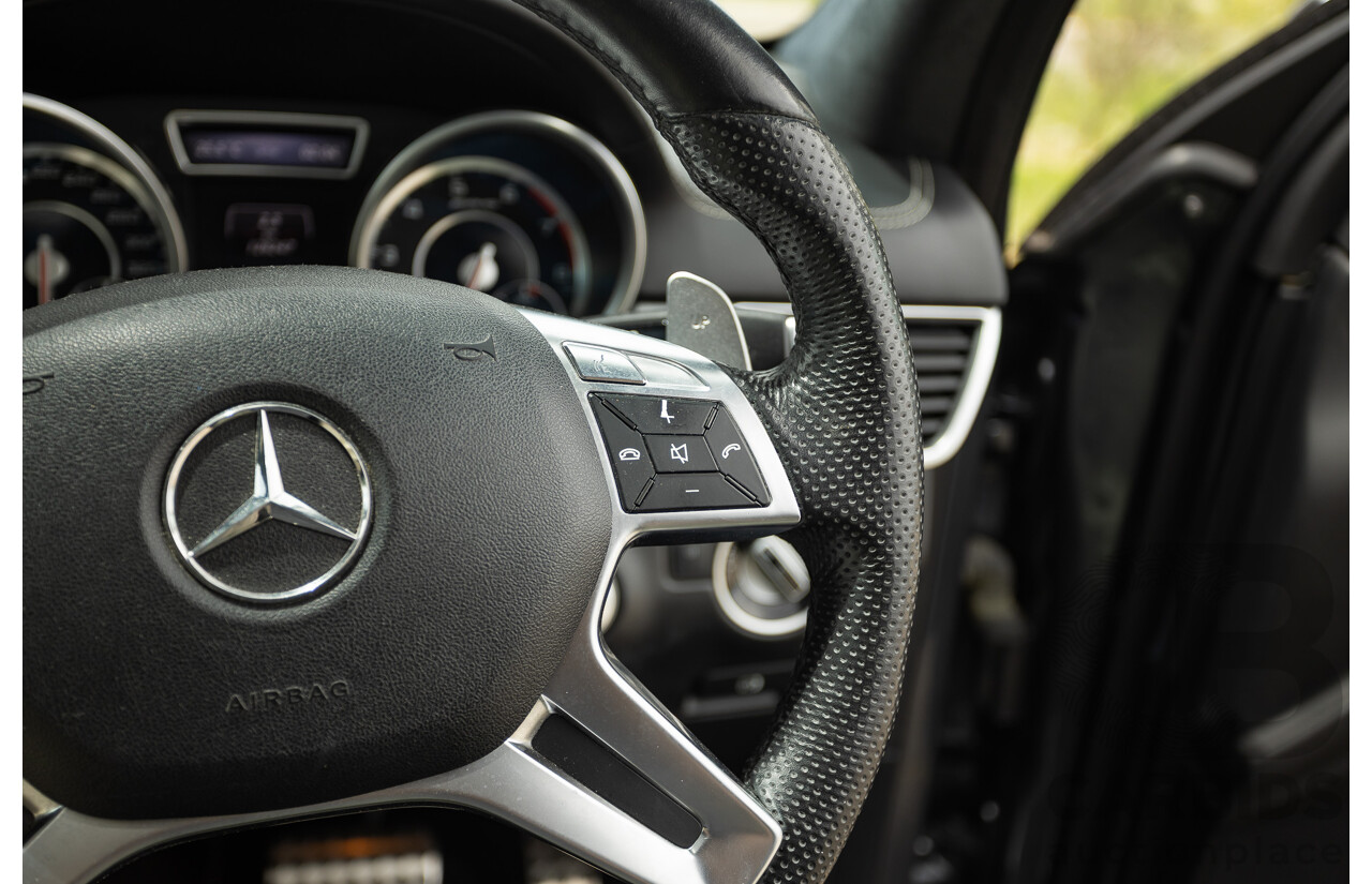 1/2013 Mercedes Benz ML63 AMG (4x4) W166 4d Wagon Tenorite Grey Metallic Twin Turbo V8 5.5L