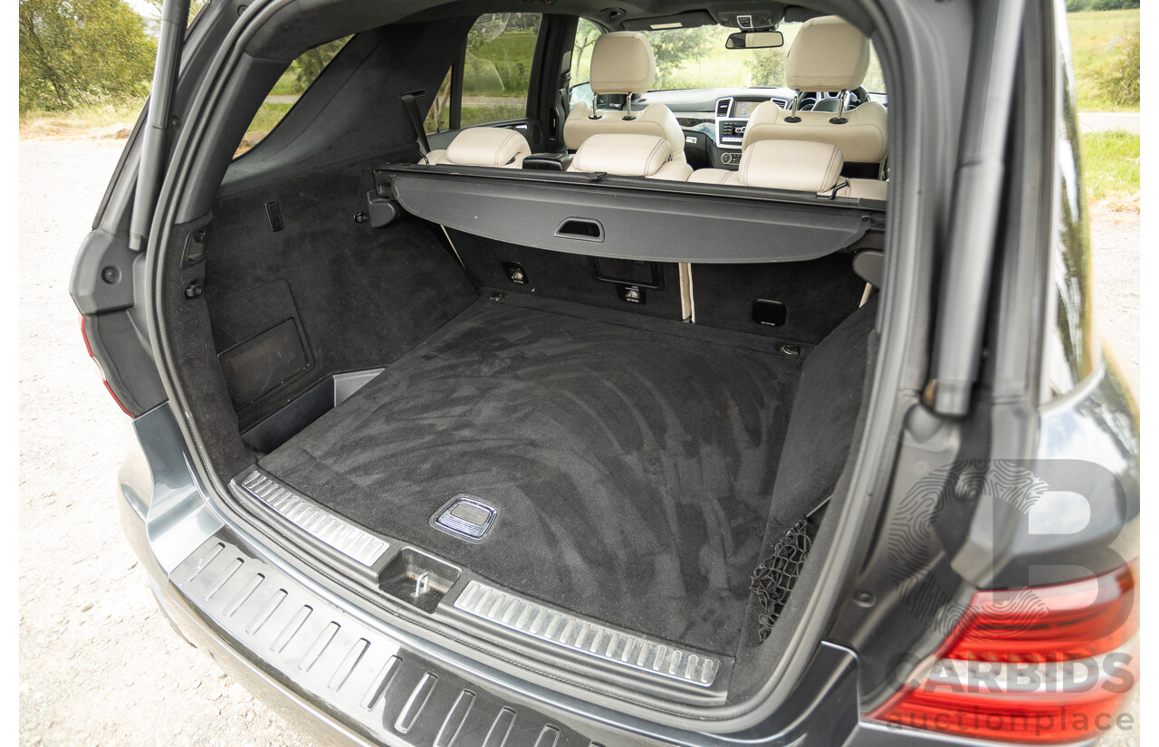 1/2013 Mercedes Benz ML63 AMG (4x4) W166 4d Wagon Tenorite Grey Metallic Twin Turbo V8 5.5L