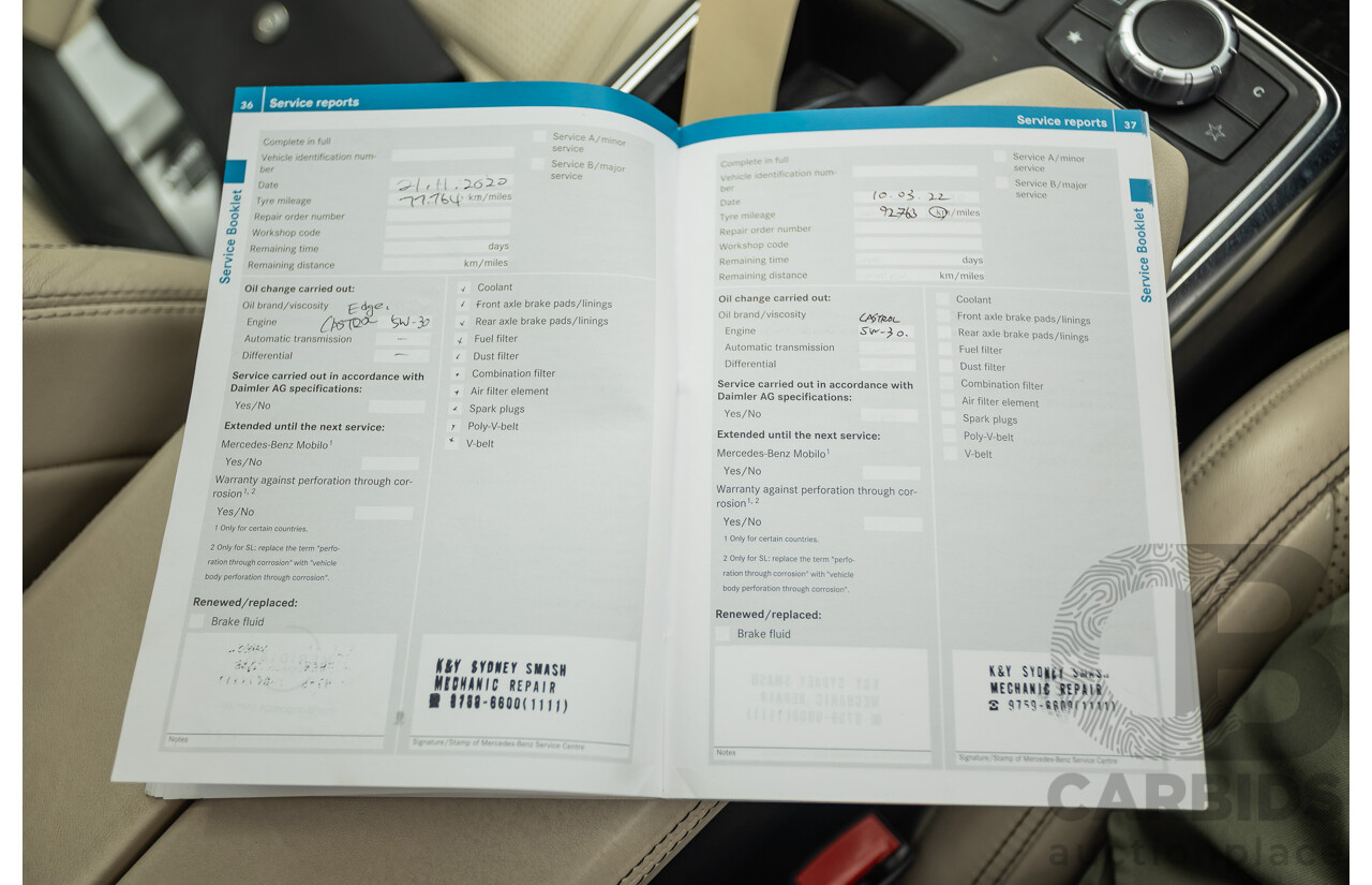 1/2013 Mercedes Benz ML63 AMG (4x4) W166 4d Wagon Tenorite Grey Metallic Twin Turbo V8 5.5L