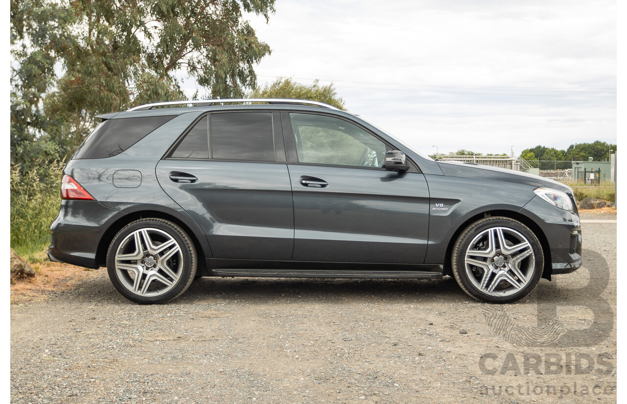 1/2013 Mercedes Benz ML63 AMG (4x4) W166 4d Wagon Tenorite Grey Metallic Twin Turbo V8 5.5L