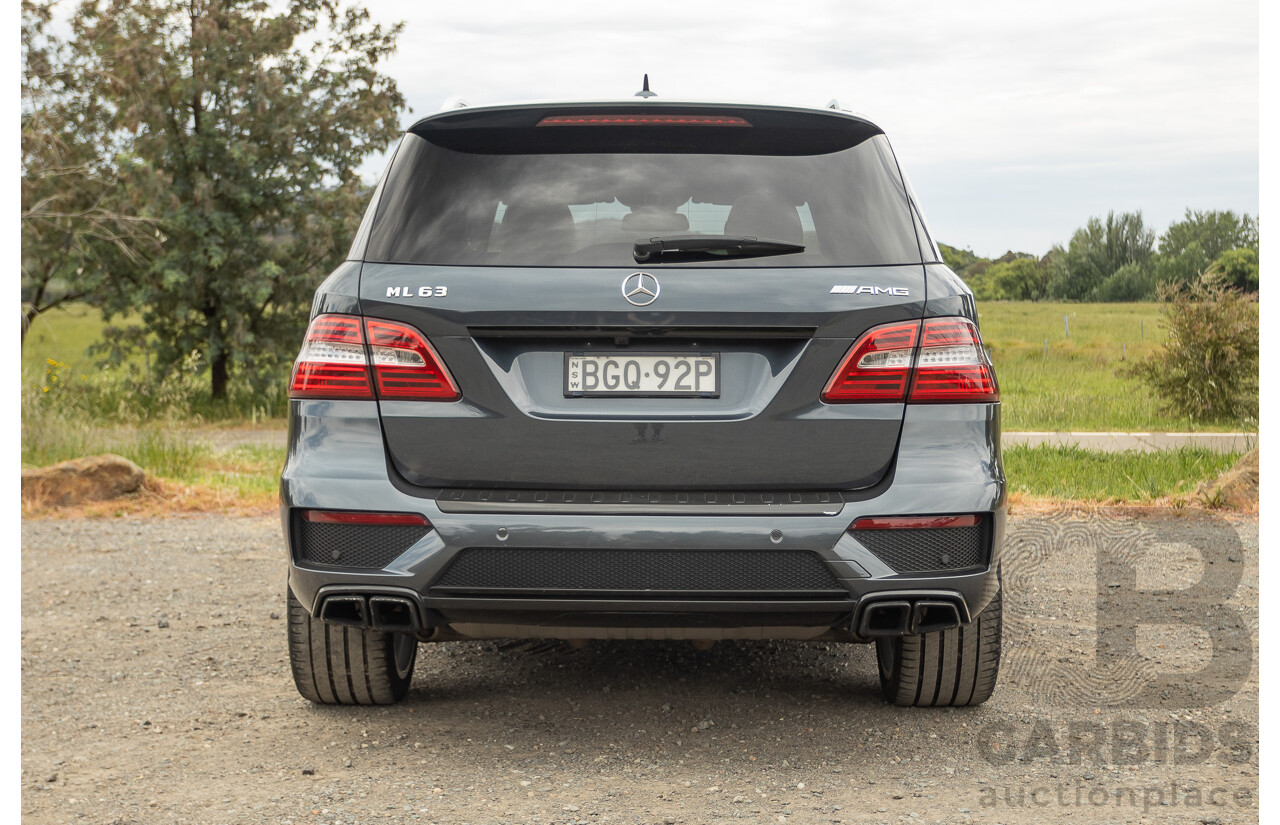 1/2013 Mercedes Benz ML63 AMG (4x4) W166 4d Wagon Tenorite Grey Metallic Twin Turbo V8 5.5L