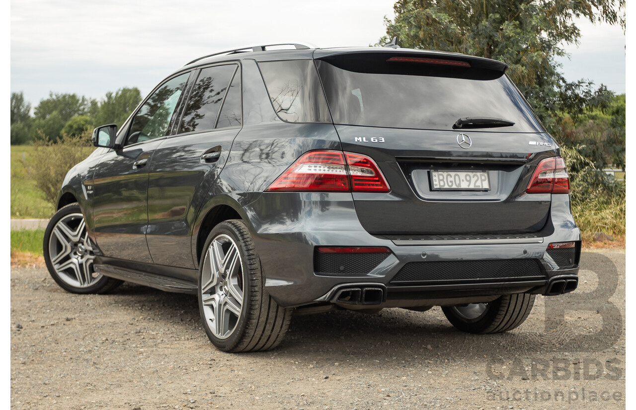 1/2013 Mercedes Benz ML63 AMG (4x4) W166 4d Wagon Tenorite Grey Metallic Twin Turbo V8 5.5L
