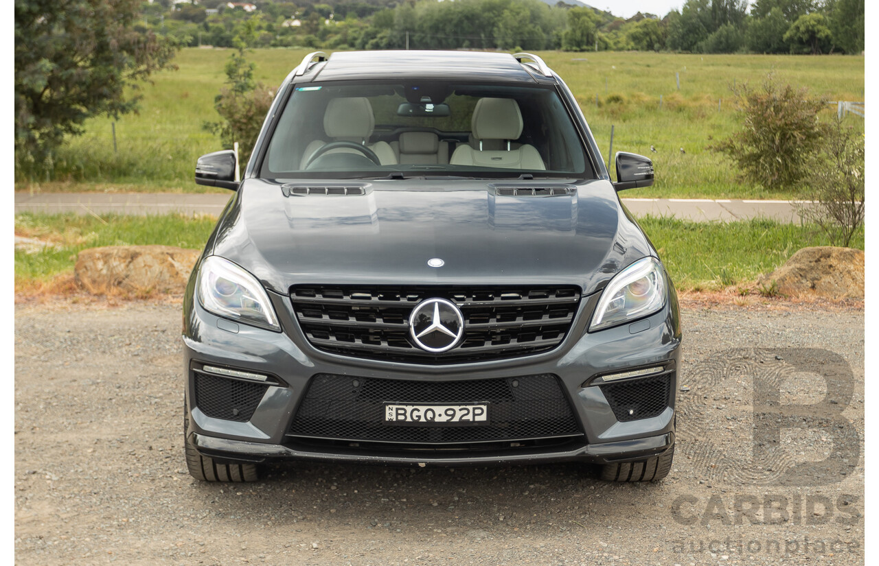 1/2013 Mercedes Benz ML63 AMG (4x4) W166 4d Wagon Tenorite Grey Metallic Twin Turbo V8 5.5L