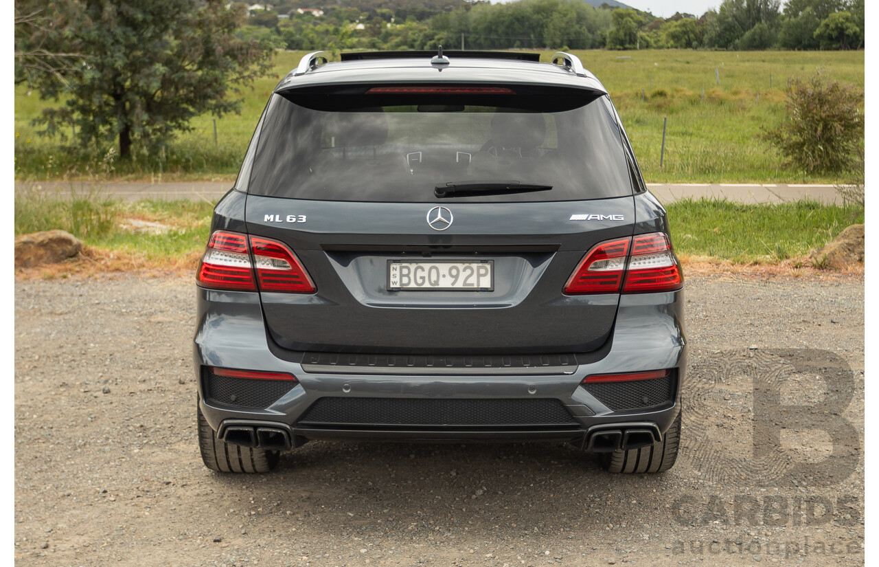 1/2013 Mercedes Benz ML63 AMG (4x4) W166 4d Wagon Tenorite Grey Metallic Twin Turbo V8 5.5L