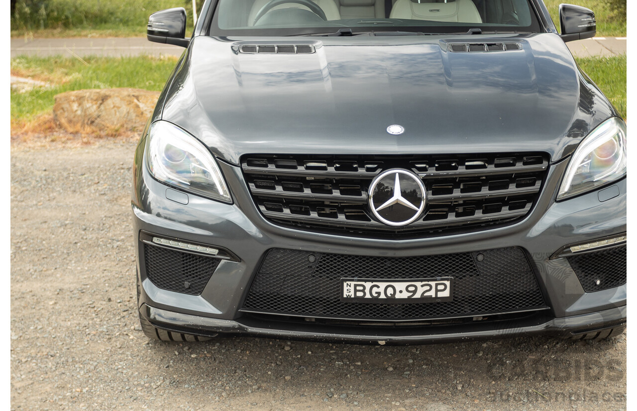 1/2013 Mercedes Benz ML63 AMG (4x4) W166 4d Wagon Tenorite Grey Metallic Twin Turbo V8 5.5L