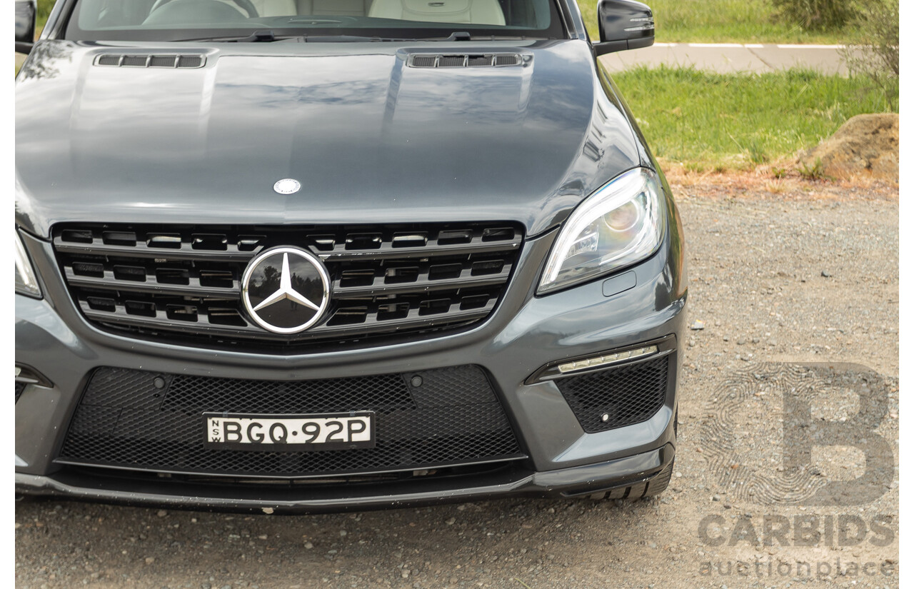 1/2013 Mercedes Benz ML63 AMG (4x4) W166 4d Wagon Tenorite Grey Metallic Twin Turbo V8 5.5L