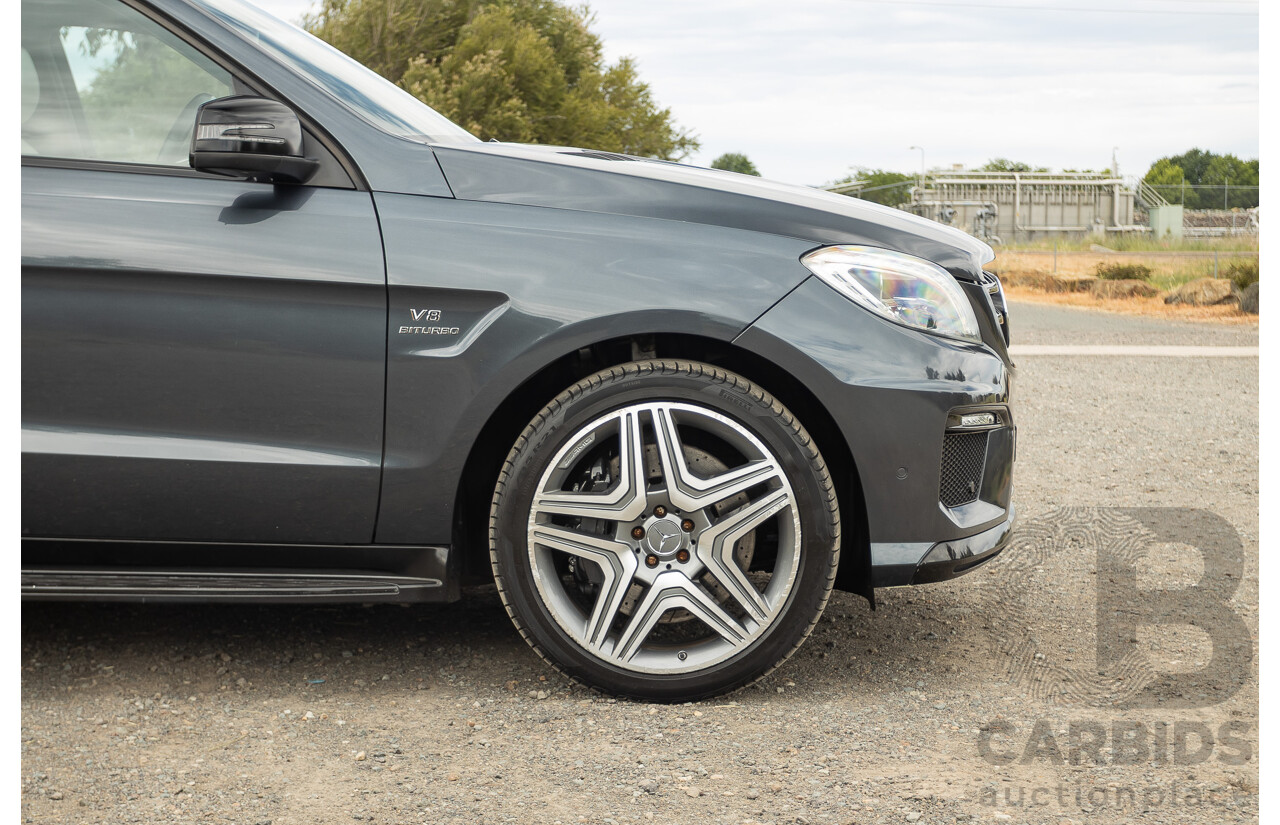 1/2013 Mercedes Benz ML63 AMG (4x4) W166 4d Wagon Tenorite Grey Metallic Twin Turbo V8 5.5L