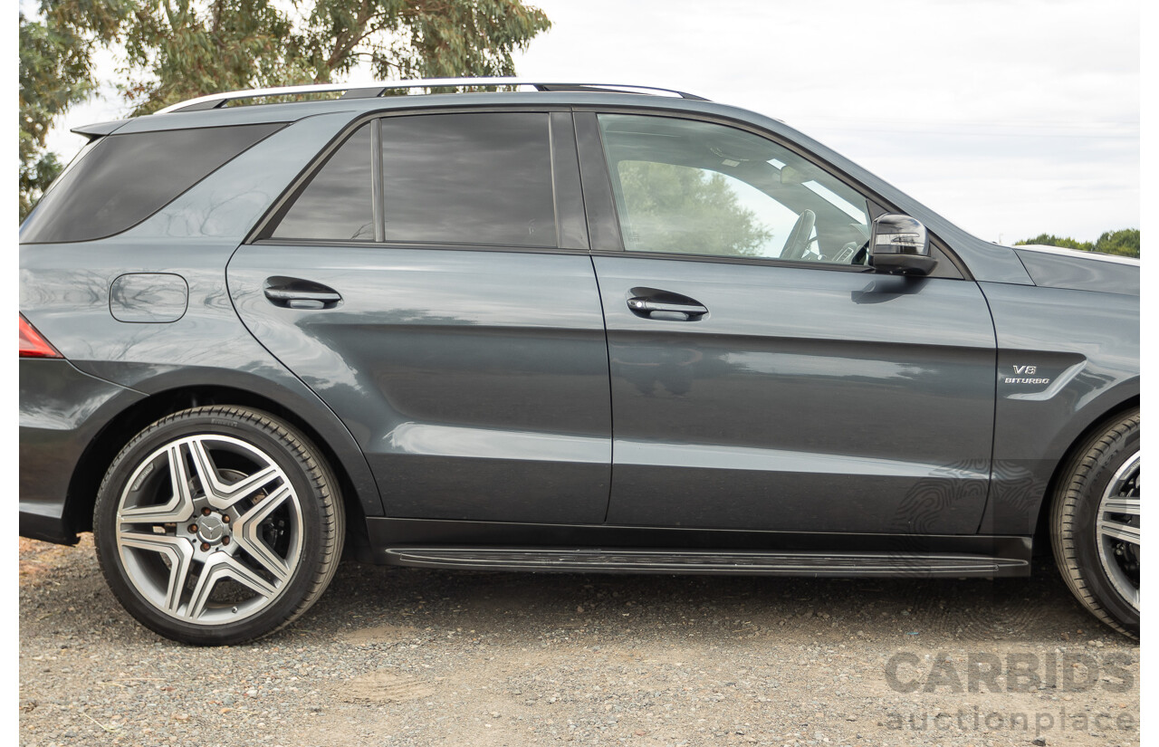 1/2013 Mercedes Benz ML63 AMG (4x4) W166 4d Wagon Tenorite Grey Metallic Twin Turbo V8 5.5L