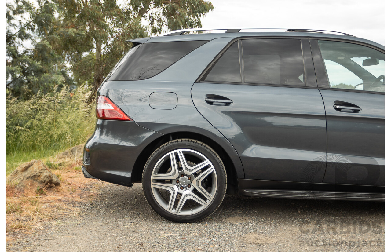 1/2013 Mercedes Benz ML63 AMG (4x4) W166 4d Wagon Tenorite Grey Metallic Twin Turbo V8 5.5L