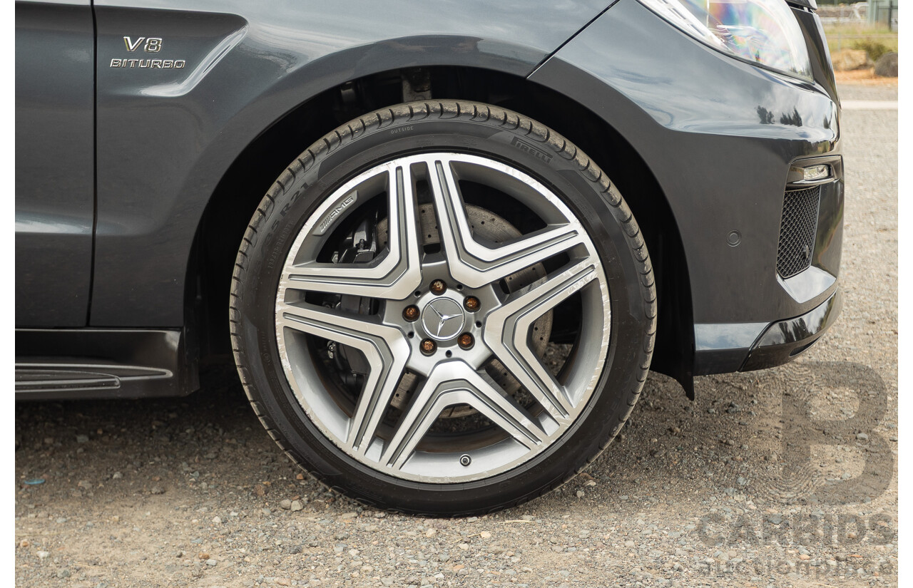 1/2013 Mercedes Benz ML63 AMG (4x4) W166 4d Wagon Tenorite Grey Metallic Twin Turbo V8 5.5L