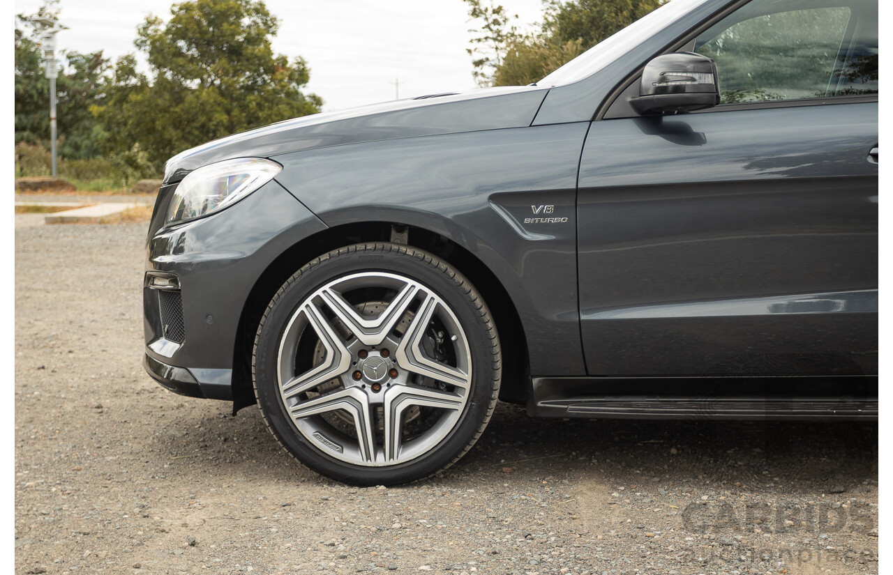 1/2013 Mercedes Benz ML63 AMG (4x4) W166 4d Wagon Tenorite Grey Metallic Twin Turbo V8 5.5L