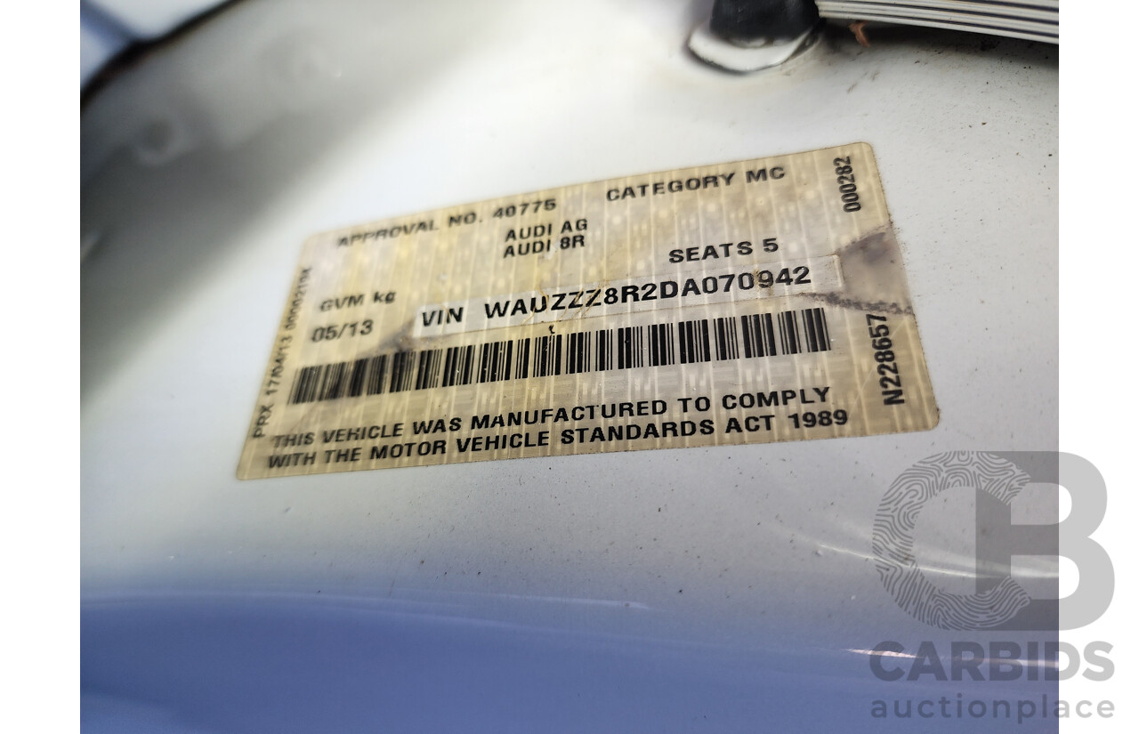 5/2013 Audi Q5 3.0 TDI Quattro 8R MY13 4d Wagon White 3.0L