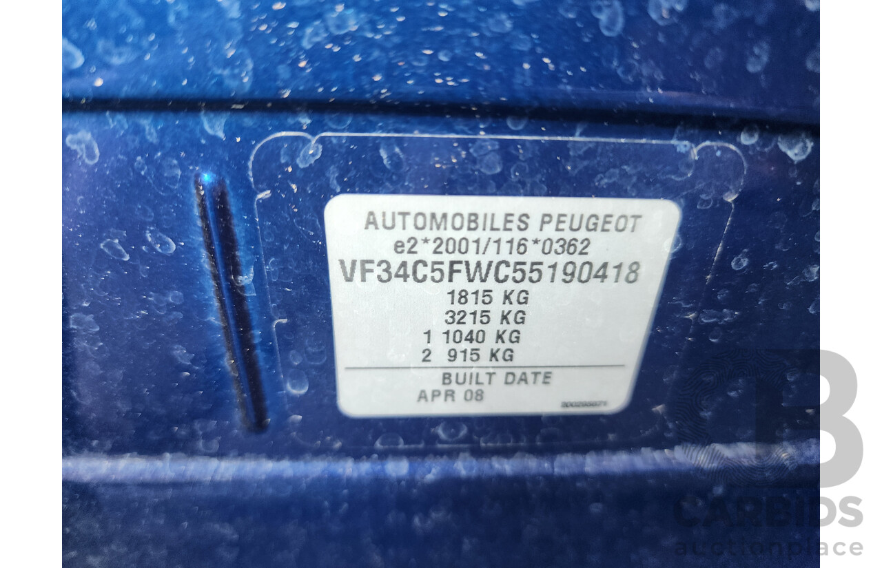 3/2009 Peugeot 308 XS  5d Hatchback Blue 1.6L