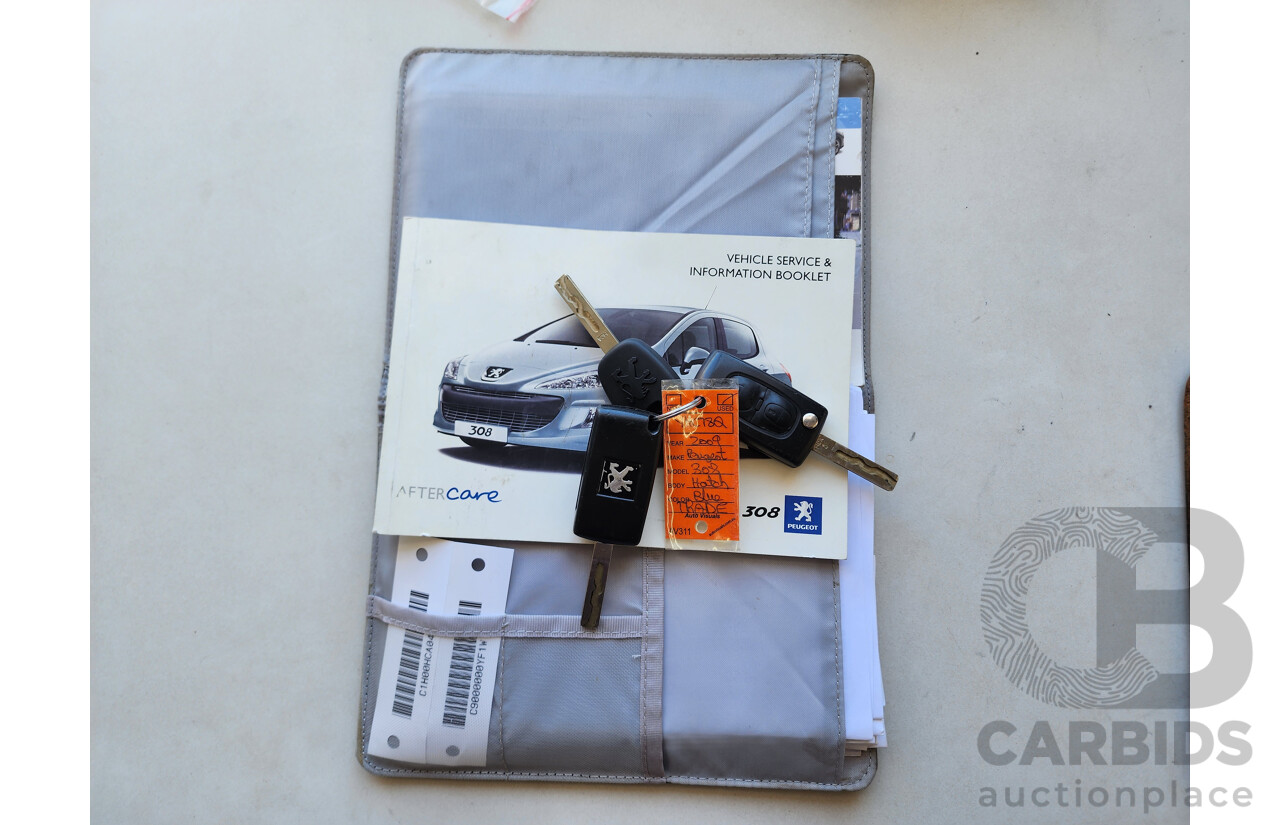 3/2009 Peugeot 308 XS  5d Hatchback Blue 1.6L