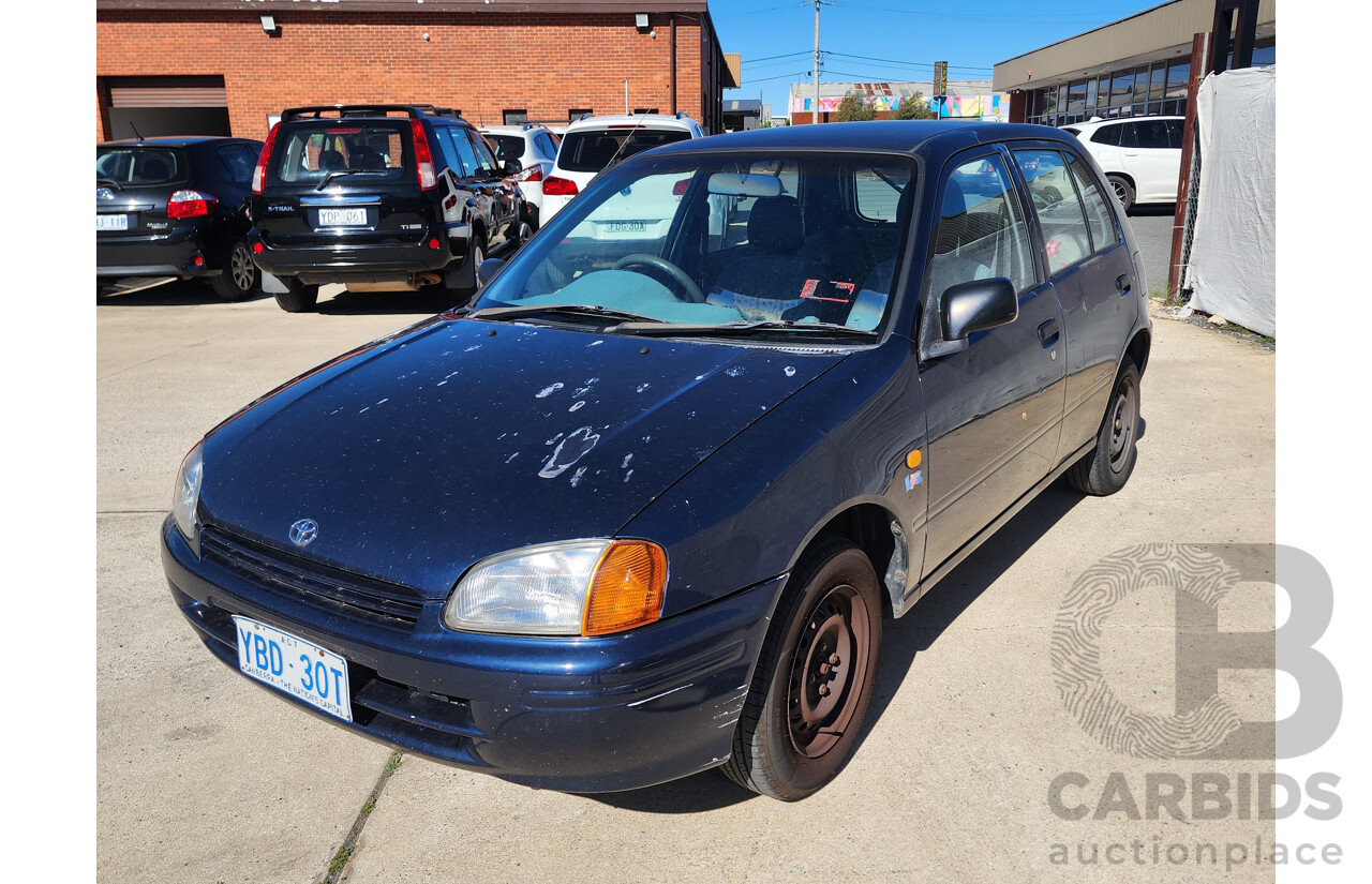 1/1998 Toyota Starlet LIFE EP91R 5d Hatchback Blue 1.3L