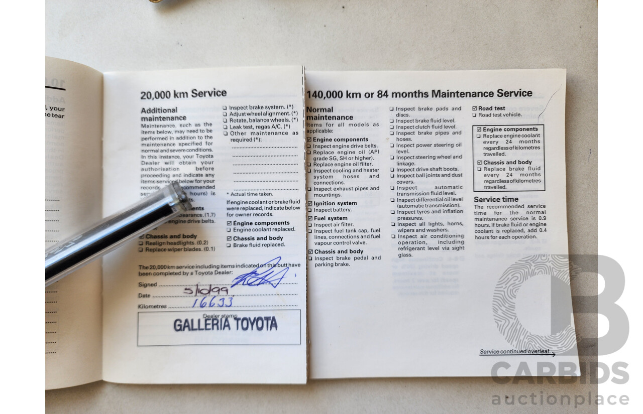 1/1998 Toyota Starlet LIFE EP91R 5d Hatchback Blue 1.3L