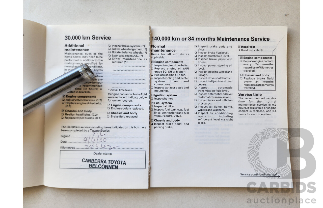 1/1998 Toyota Starlet LIFE EP91R 5d Hatchback Blue 1.3L