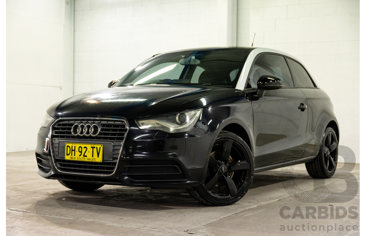 6/2011 Audi A1 1.4 TFSI Attraction 8X 3d Hatchback Phantom Black Turbo 1.4L