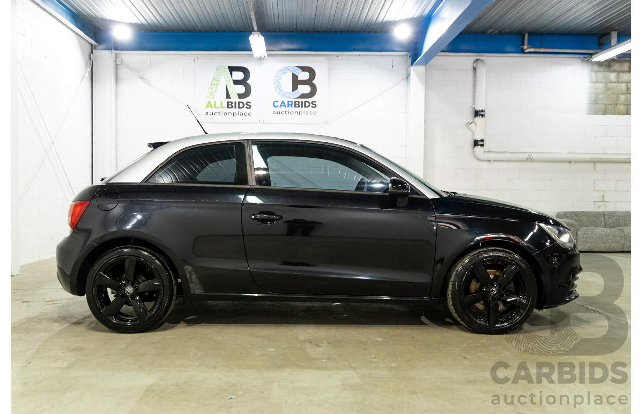 6/2011 Audi A1 1.4 TFSI Attraction 8X 3d Hatchback Phantom Black Turbo 1.4L
