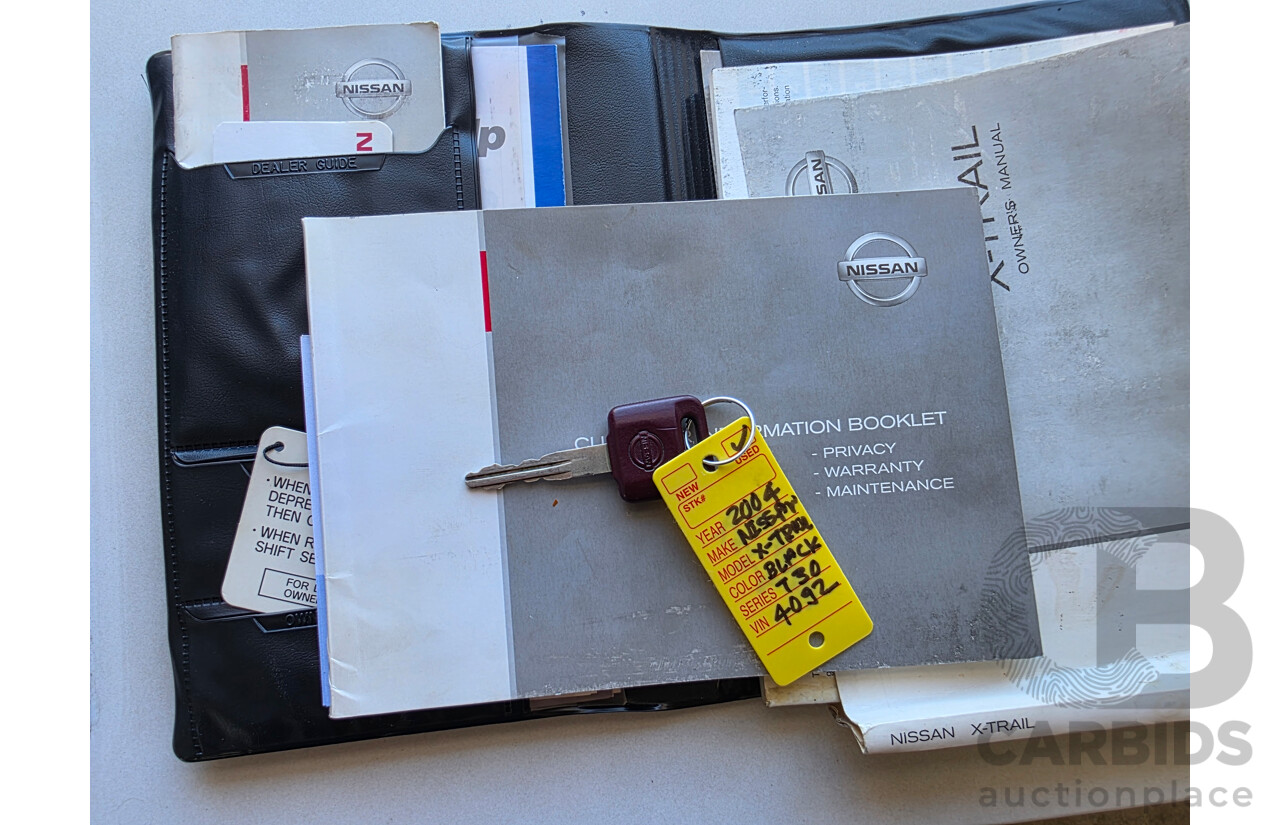 11/2004 Nissan X-Trail Ti-L (sunroof) (4x4) T30 4d Wagon Black 2.5L